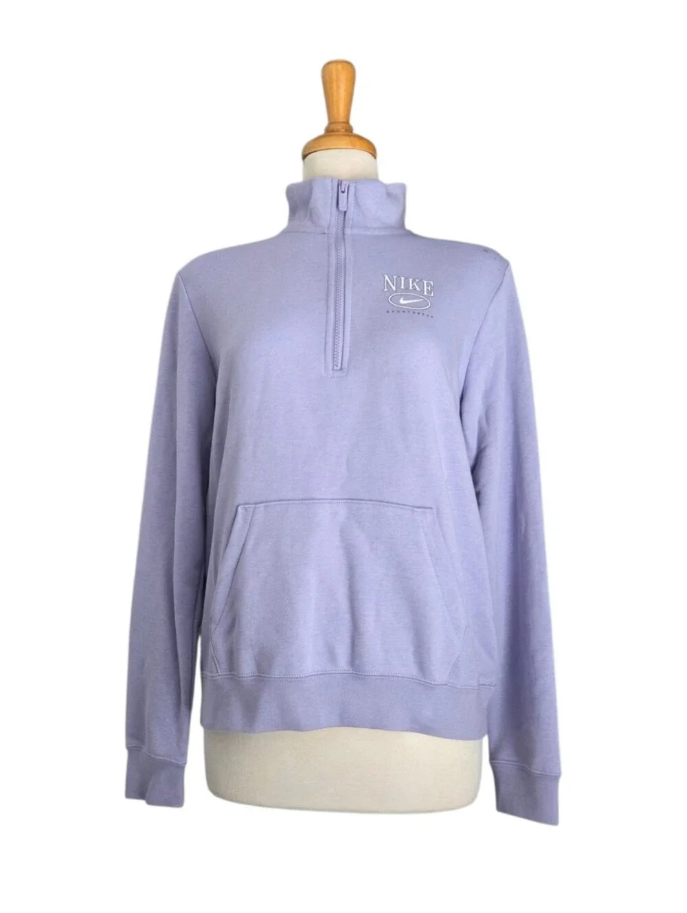 Nike Sportswear Club Purple Fleece Quarter Zip Sweatshirt Women's Size M